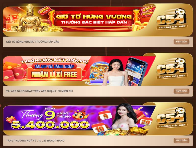 Khuyến mãi đặc biệt – thưởng khủng mỗi ngày